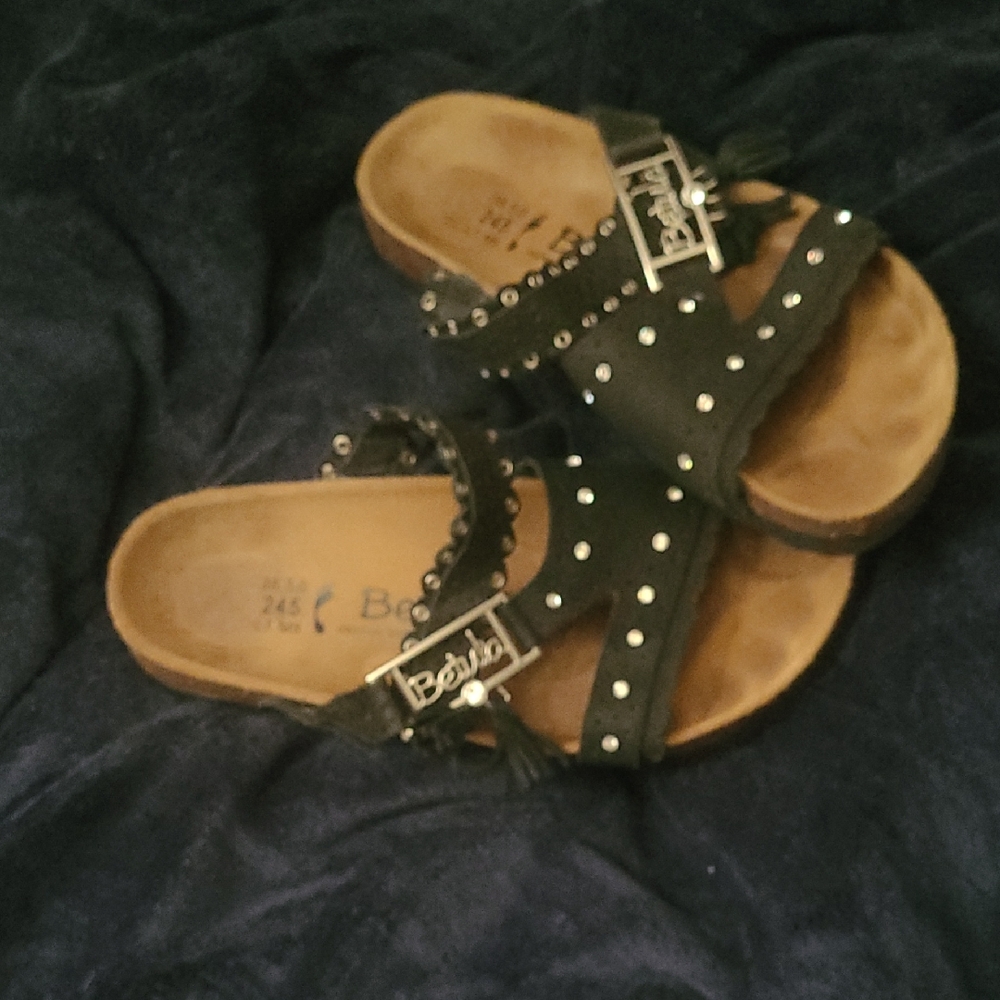 Black Studded Women's Sandals